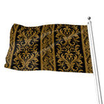 Ornamental Western Damask Print Flag