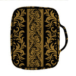 Ornamental Western Damask Print Front Pocket Bible Bag