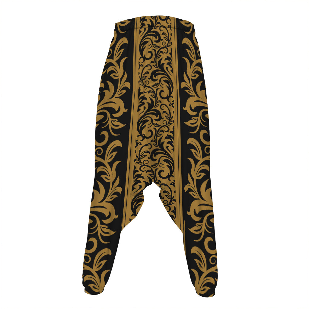 Ornamental Western Damask Print Hammer Pants