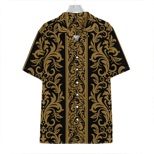 Ornamental Western Damask Print Hawaiian Shirt