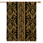 Ornamental Western Damask Print House Flag