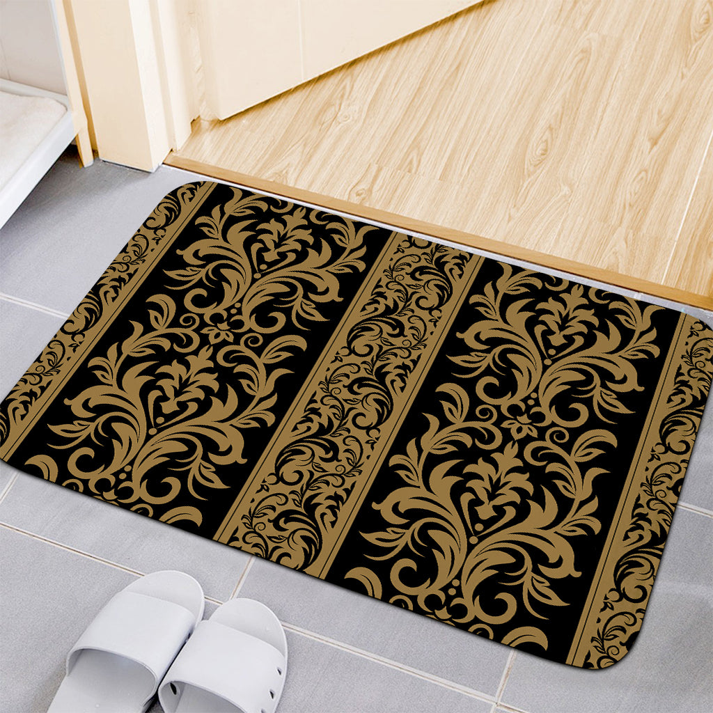 Ornamental Western Damask Print Indoor Door Mat