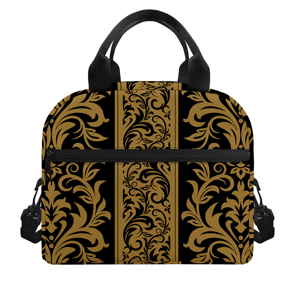 Ornamental Western Damask Print Insulated Lunch Bag