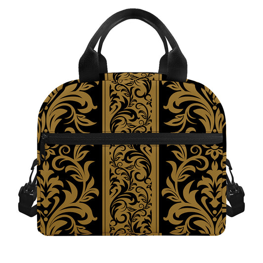 Ornamental Western Damask Print Insulated Lunch Bag
