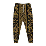 Ornamental Western Damask Print Jogger Pants
