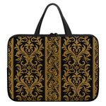Ornamental Western Damask Print Laptop Sleeve With Handle