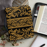 Ornamental Western Damask Print Leather Bible Cover
