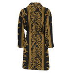 Ornamental Western Damask Print Men's Bathrobe