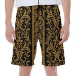 Ornamental Western Damask Print Men's Beach Shorts