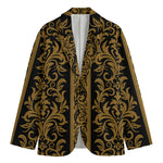 Ornamental Western Damask Print Men's Blazer
