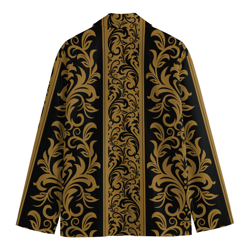 Ornamental Western Damask Print Men's Blazer