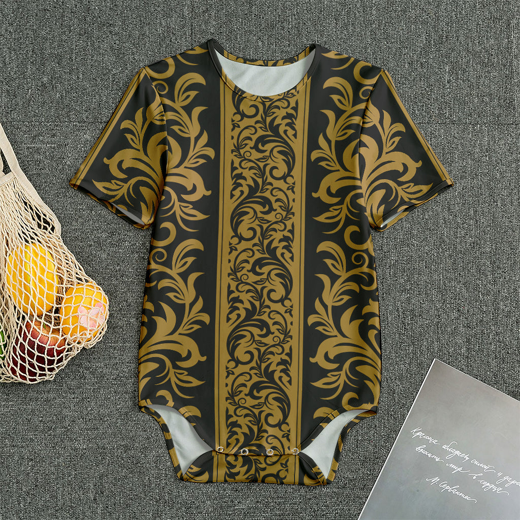 Ornamental Western Damask Print Men's Bodysuit