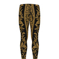 Ornamental Western Damask Print Men's Leggings