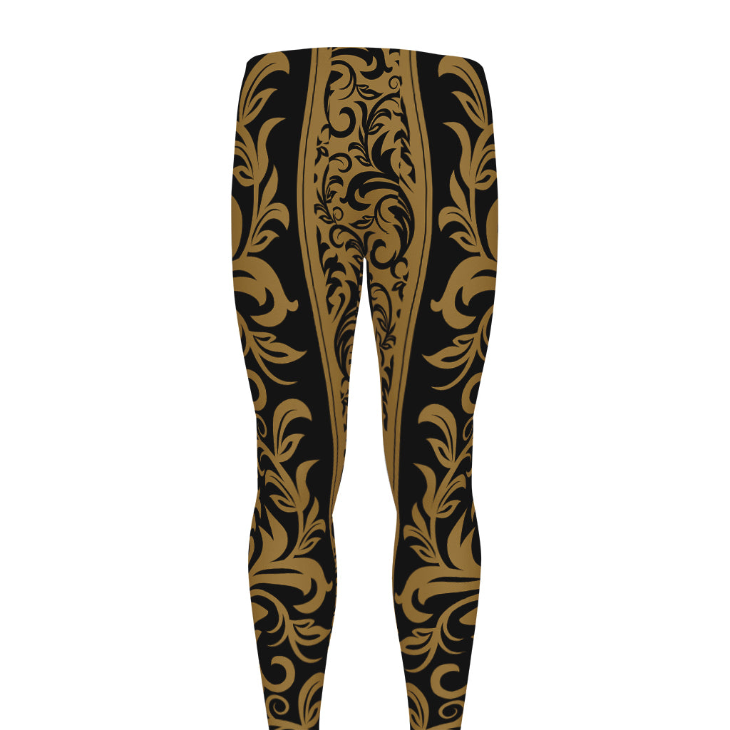 Ornamental Western Damask Print Men's leggings