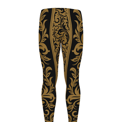 Ornamental Western Damask Print Men's leggings
