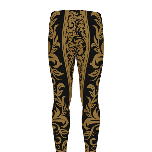 Ornamental Western Damask Print Men's leggings