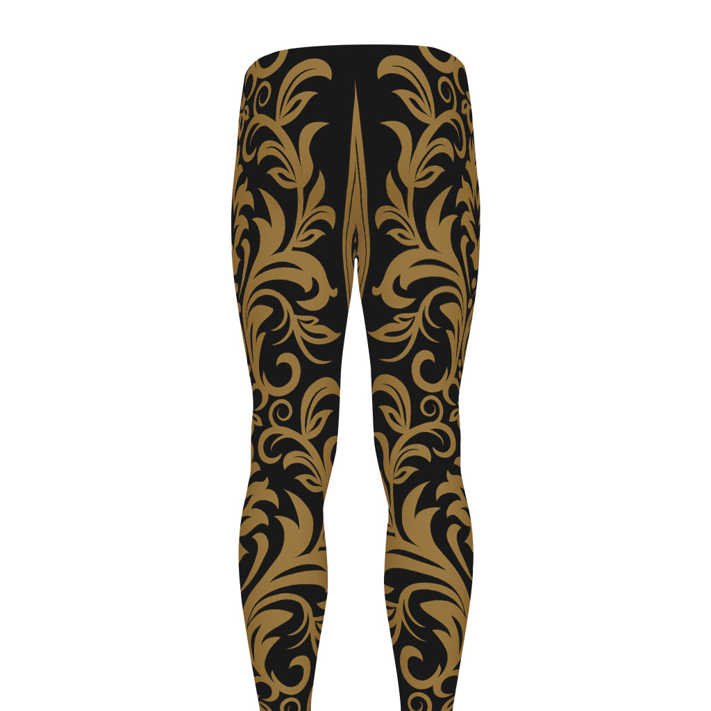 Ornamental Western Damask Print Men's leggings