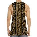 Ornamental Western Damask Print Men's Muscle Tank Top