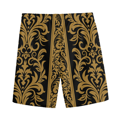 Ornamental Western Damask Print Men's Sports Shorts