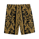 Ornamental Western Damask Print Men's Sports Shorts