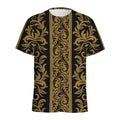 Ornamental Western Damask Print Men's Athletic T-Shirt