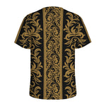 Ornamental Western Damask Print Men's Sports T-Shirt