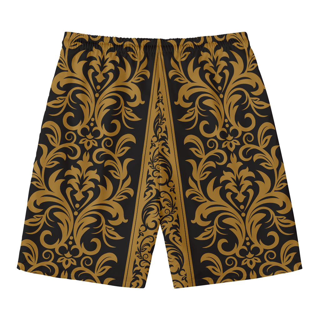 Ornamental Western Damask Print Men's Swim Trunks