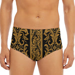 Ornamental Western Damask Print Men's Triangle Swim Briefs