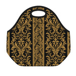 Ornamental Western Damask Print Neoprene Lunch Bag