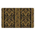 Ornamental Western Damask Print Polyester Doormat