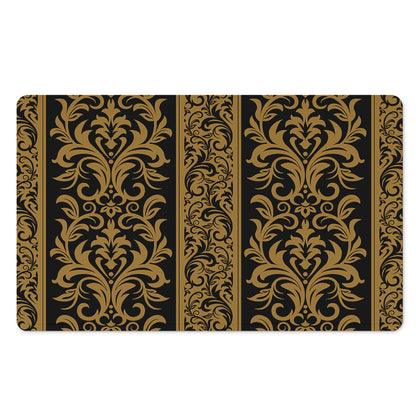 Ornamental Western Damask Print Polyester Doormat