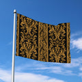 Ornamental Western Damask Print Polyester Flag