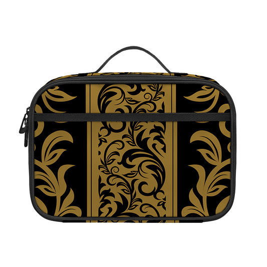 Ornamental Western Damask Print Portable Lunch Bag