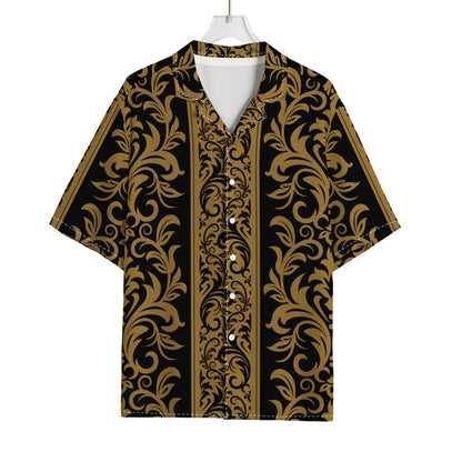 Ornamental Western Damask Print Rayon Hawaiian Shirt