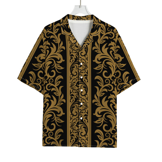 Ornamental Western Damask Print Rayon Hawaiian Shirt