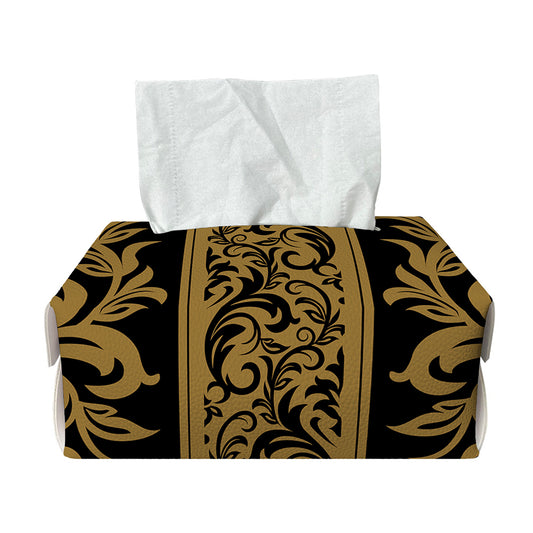 Ornamental Western Damask Print Rectangle Tissue Box Cover