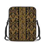 Ornamental Western Damask Print Rectangular Crossbody Bag
