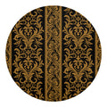 Ornamental Western Damask Print Round Blanket