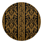 Ornamental Western Damask Print Round Blanket