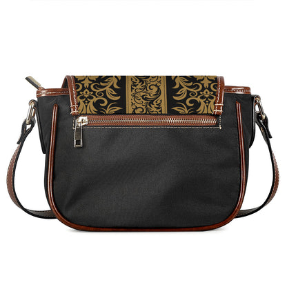 Ornamental Western Damask Print Saddle Bag