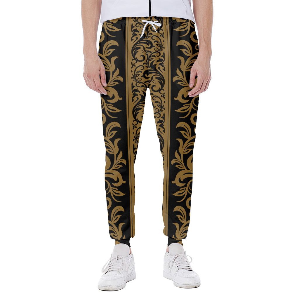 Ornamental Western Damask Print Scuba Joggers