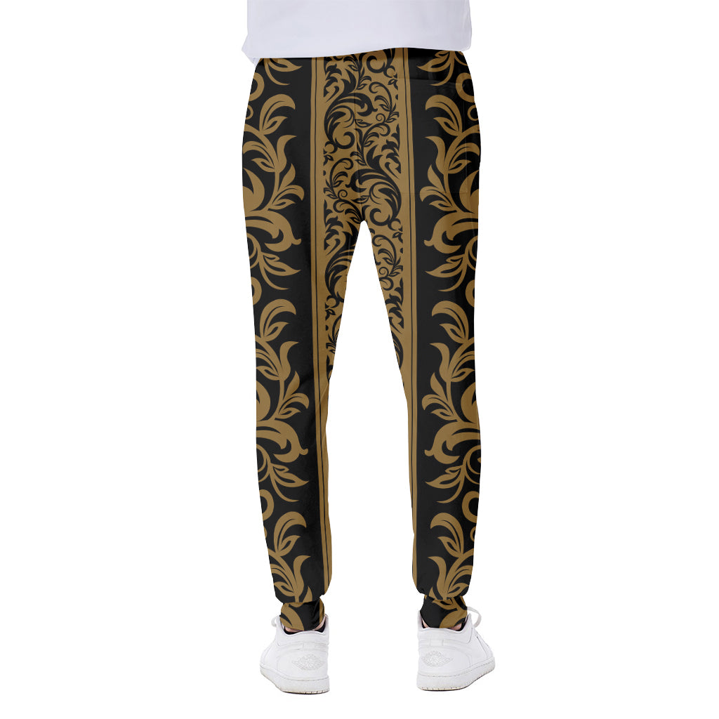 Ornamental Western Damask Print Scuba Joggers