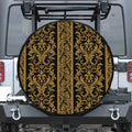 Ornamental Western Damask Print Tire Cover