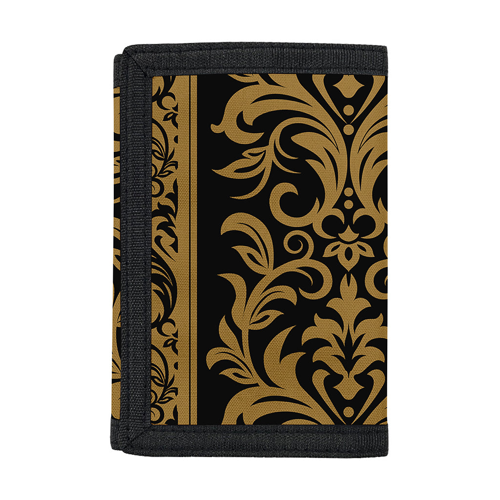 Ornamental Western Damask Print Trifold Wallet
