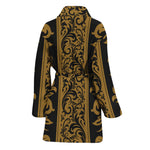 Ornamental Western Damask Print Women's Bathrobe