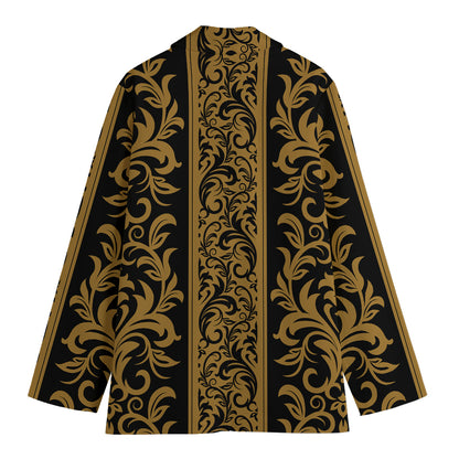 Ornamental Western Damask Print Women's Blazer