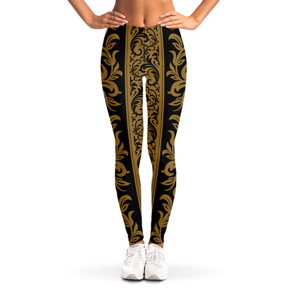 Ornamental Western Damask Print Women's Leggings