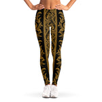 Ornamental Western Damask Print Women's Leggings
