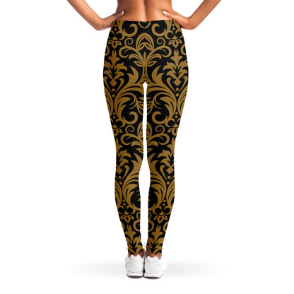 Ornamental Western Damask Print Women's Leggings