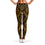 Ornamental Western Damask Print Women's Leggings